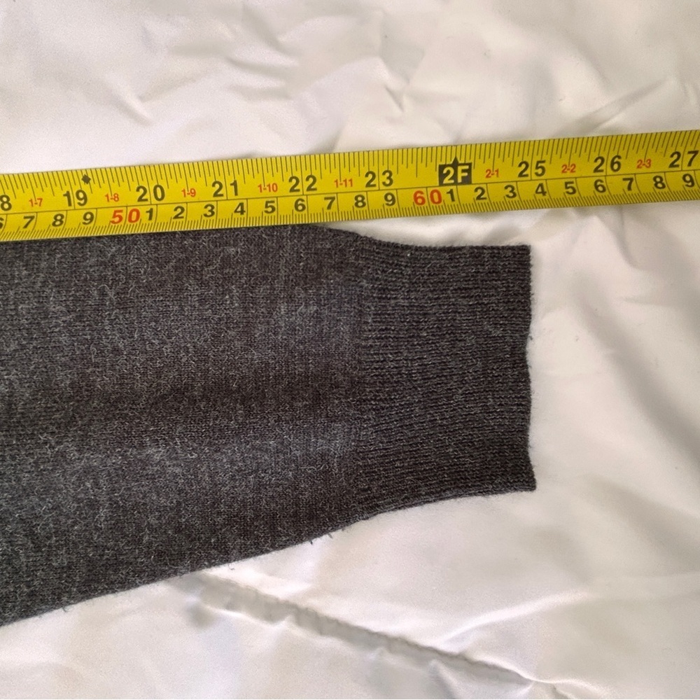 Scala Milano women’s Large Wool Blend Sweater Crew Neck Charcoal Layering - Picture 8 of 8